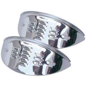 3443 NO LONGER AVAILABLE Chrome Eyebrows - Louvered (set of 2)