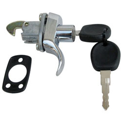 3724 Engine Compartment Latch - Locking - Late Style w/Square Mounting Hole 53-66