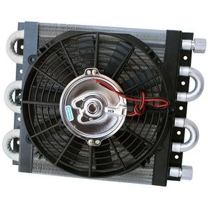 1716 Maxi-Cool 6 Pass Oil Cooler w/ Fan (3/8'' FPT Tube Ends)
