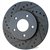Black Cross-Drilled & Slotted Rotor
