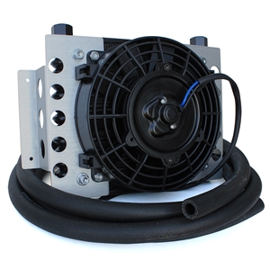 Thermostatically Controlled Compact Atomic-Cool Remote Oil Cooler/ Fan Kit