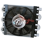 1716 Maxi Cool 6 Pass Oil Cooler w/fan (3/8'' FPT Tube Ends)