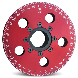 2022 NO LONGER AVAILABLE 6'' Santana Style Billet Crankshaft Pulley with Steel Hub (red)