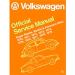 2862 Volkswagen Beetle and Karman Ghia Service Manual 70-79