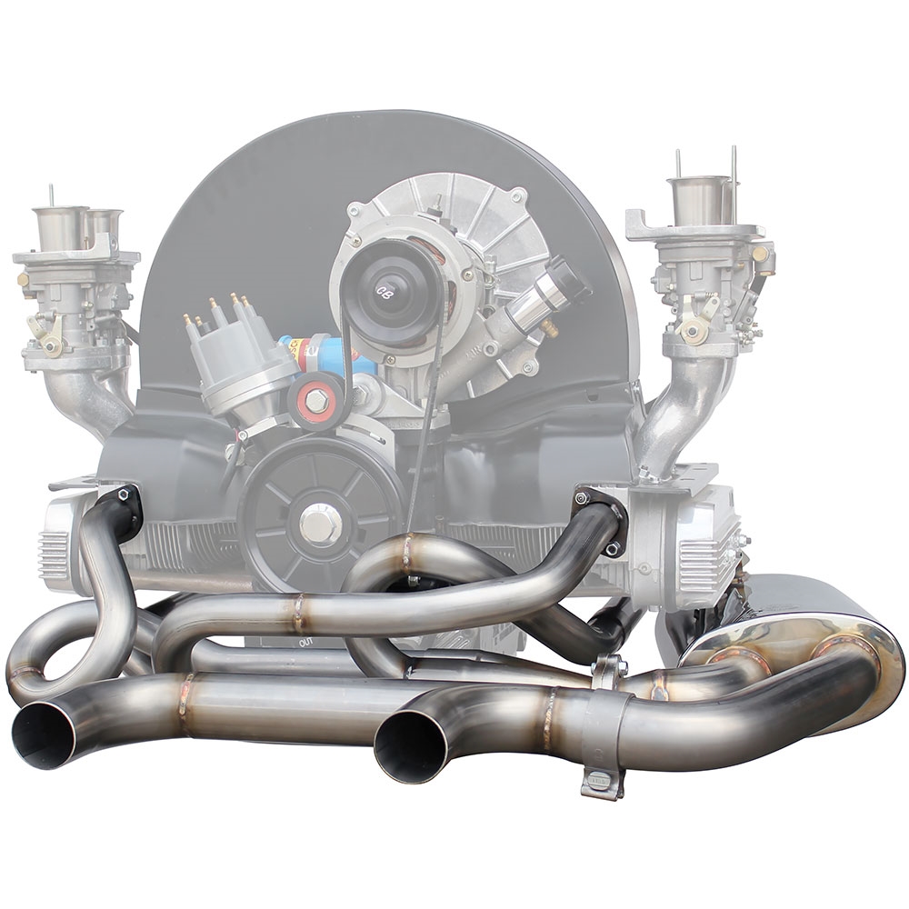 3511 A-1 Sidewinder Ceramic Coated Exhaust (1 5/8") with Dual Tip