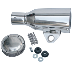 3649 Spark Arrestor Muffler - Polished Stainless Steel with Bracket - fits 2'' Exhaust Pipe