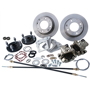 4197 Rear Disc Brake Kit with Parking Brakes, fits long swing axle, 1968 only - Late 4 Lug bolt pattern
