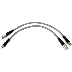 4321 Brake Lines - DOT Stainless Steel - fits Type-1 '67-on w/drum brakes (male/female) Front