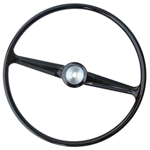4834 Steering Wheel - Flat4 17 1/2" Vintage - fits Type-2 '55-67 (black)