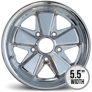 4837 Flat4 CHROME 911 Style Wheel (5 x 130mm) 15 x 5.5"