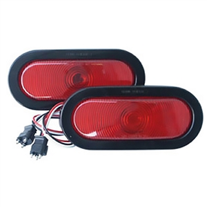 7681 Oval Tail Lights - Red (set of 2)