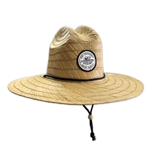 Round Logo Straw Hat (Dye Sublimated Patch)