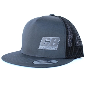 7968 CB Performance Charcoal-Black Mesh Hat (Flat Bill)