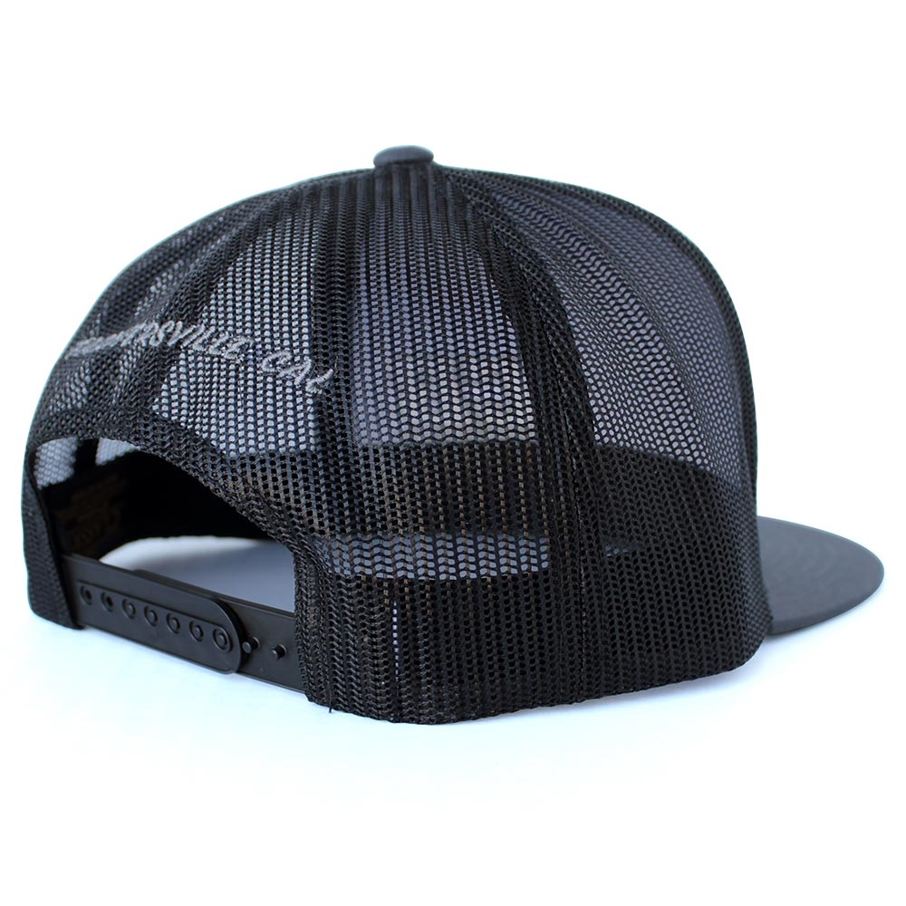 7968 CB Performance Charcoal-Black Mesh Hat (Flat Bill)