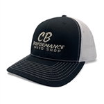 7985 Black & White Mesh Hat - Speed Shop Logo (Snapback)