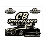 7992 Stickers - CB Performance Ghia Speed Shop Sticker Sheet (each)