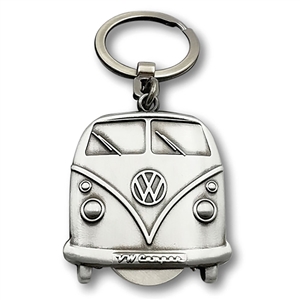 8035 NO LONGER AVAILABLE-VW Bus Key Ring with Removable Coin in Gift Box (Vintage Silver)