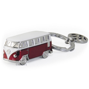 8036 NO LONGER AVAILABLE-VW Bus 3D Model Key Ring (Red)