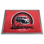 8048 VW Bus Doormat (Vintage Logo- Red)