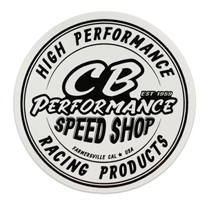 8100 CB Performance Speed Shop - Round Logo Sticker