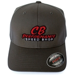 Dark Grey Flexfit Hat - Red Speed Shop Logo (specify size)