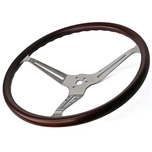I-180 Wooden Steering Wheel (Polished) Flat4