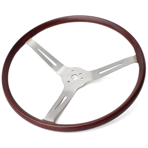 IN-179 Wooden Steering Wheel (Brushed) Flat4